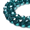 Electroplate Transparent Glass Beads Strands EGLA-A035-T8mm-A12-3