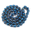 Electroplate Glass Beads Strands with Faceted EGLA-T008-024-A01-2
