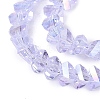 Electroplate Transparent Glass Beads Strands LS-EGLA-Q139-01A-A23-3