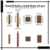 96Pcs 8 Styles Metal Tags KK-ME0001-42-2