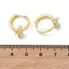 Brass Micro Pave Clear Cubic Zirconia Earring Findings KK-D226-04G-3