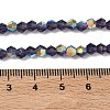 Electroplate Transparent Glass Beads Strands EGLA-K015-18P-4