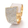 Crystal Rhinestone Chunky Wrap Wide Cuff Bangle BJEW-K223-02KCG-02-1