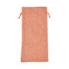 Rectangle Polyester Imitation Burlap Packing Pouches ABAG-N009-01A-04-1