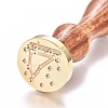 Brass Wax Seal Stamp AJEW-EO44-B07-1