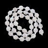 Electroplated Natural White Moonstone Beads Strands G-O201B-132F-4