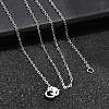 Anti-Tarnish Rhodium Plated 925 Sterling Silver Necklaces STER-M034-32B-2