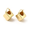 Brass Thick Rhombus Hoop Earrings for Women EJEW-E275-04G-1