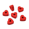 Spray Painted Schima Wood Beads WOOD-WH0030-15-2