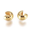 Brass Crimp Beads Covers KK-CJC0001-06A-G-2