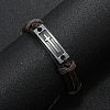 Alloy Rectangle with Cross Link Bracelet BJEW-C037-01B-6