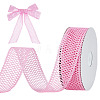 Polyester Hollow Grid Ribbons OCOR-WH0105-107B-1