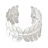 40MM 304 Stainless Steel Leaf Wide Cuff Bangles for Women SA-CBAB767-31P-4