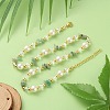 Mixed Gemstone/Glass/Shell Chip & Imitation Pearl & Brass Beaded Necklaces for Women NJEW-S107-01A-4