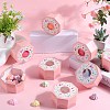 Hexagon Donut Cardboard Boxes CON-WH0019-18B-4