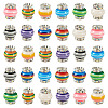 60Pcs Brass Resin Beads KK-TA0002-96-3