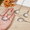 4Pcs Moon with Star Acrylic Charms Ceiling Fan Pull Chain Extenders HJEW-LP00045-1
