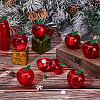 Christmas Apple Shaped Transparent Plastic Jewelry Gift Storage Boxes with Lid CON-WH0089-167B-2