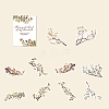 Leaf Theme 20Pcs PET Self-Adhesive Stickers PW-WGC5F3D-02-1