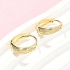 Textured Brass Hoop Earrings EJEW-Z102-20G-3