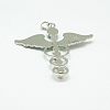 Vintage Chakra Jewelry Alloy Bezel Gemstone Big Pendants G-M039-01-3