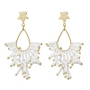 Handmade Glass Seed Beads Dangle Stud Earrings EJEW-MZ00564-01-2