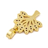 Brass Micro Pave Cubic Zirconia Pendants KK-E108-37G-02-2