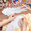 Wing Pattern Polyester Embroidered Lace Appliques DIY-WH0530-95-3