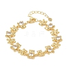 Bear Brass Micro Pave Cubic Zirconia Link Chain Bracelets for Women BJEW-K248-05G-01-4