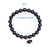 SUNNYCLUE Natural Black Agate Round Beads Stretch Bracelets BJEW-PH0001-8mm-01-3