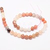 Round Natural Multi-Moonstone & Sunstone Beads Strands G-L425-26-10mm-2