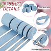 5 Rolls 5 Styles Synthetic Cotton Denim Ribbons for Bow Making SRIB-BC0001-38-4