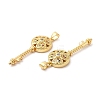 Brass Micro Pave Cubic Zirconia Pendants KK-M249-01G-2