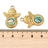 304 Stainless Steel Natural Paua Shell Pendants STAS-L288-01G-01-3