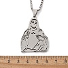 304 Stainless Steel Religion Pendant Necklaces NJEW-Z058-05P-5