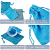 Burlap Packing Pouches Drawstring Bags ABAG-BC0001-12-5