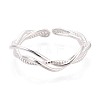 925 Sterling Silver Open Cuff Rings for Women STER-N016-150S-2