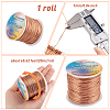 Fingerinspire Round Copper Jewelry Wire CWIR-FG0001-04C-RG-2