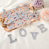 Alphabet Resin Rhinestone Patches DIY-TAC0005-45D-14