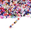 Dyed 8/0 Loose Round Glass Seed Beads SEED-L001-01-3