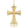 Golden Plated Alloy Cross Big Pendants ALRI-J026-07G-2