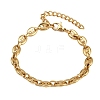 304 Stainless Steel Link Chain Bracelets for Women BJEW-Z143-25G-4