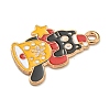 Christmas Kitty Alloy Enamel Pendants ENAM-I060-02A-2