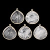 Natural Quartz Crystal Pendants G-B009-07G-W-2
