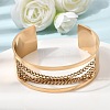 304 Stainless Steel Multi-Chain Open Cuff Bangles BJEW-K264-06G-2