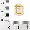 Brass Micro Pave Cubic Zirconia Slide Charms ZIRC-I068-09G-4