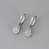 Valentine's Day Brass Clear Cubic Zirconia Hoop Earrings WG82BE5-02-2