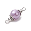 8Pcs 8 Colors Imitation Pearl Acrylic Round Links PALLOY-JF04220-01-5