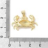 Crab Charms Brass Pendants KK-H529-57A-G-3