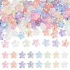 100Pcs UV Plating Transparent Acrylic Beads OACR-TA0005-08-1